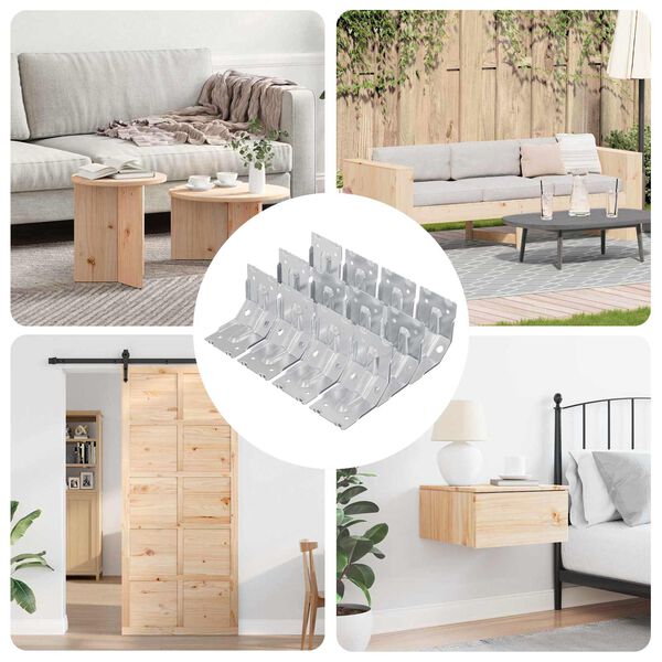 vidaXL F&auml;ste 212 pcs Zinkbelagd 106 x 55 x 1,5mm St&aring;l