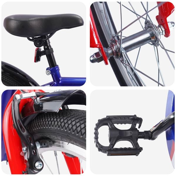 vidaXL Barncykel 18 Tum f&ouml;r 5-7 &aring;r gamla M&ouml;rkbl&aring;