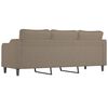 vidaXL 3-sitssoffa taupe 210 cm tyg