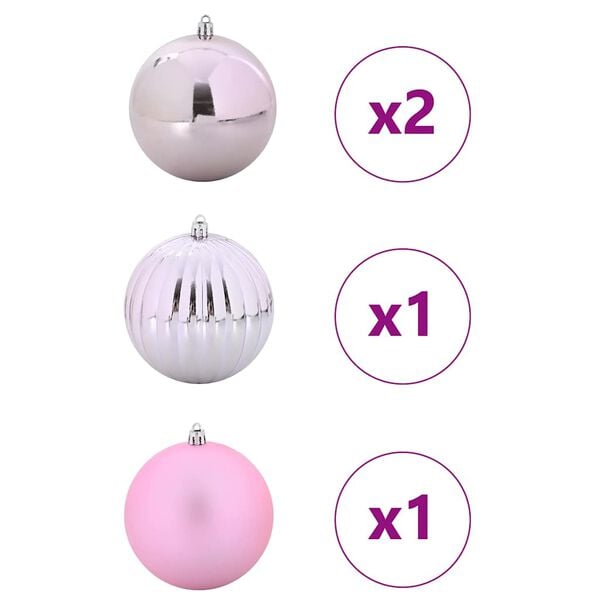 vidaXL Julkula Set XXL 4 pcs Rosa Plast