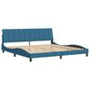 vidaXL Bed Frame without Mattress "Hanko" Blue 200x200 cm Velvet