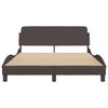vidaXL Bed Frame "Dover" Dark Brown 120x200 cm Fabric