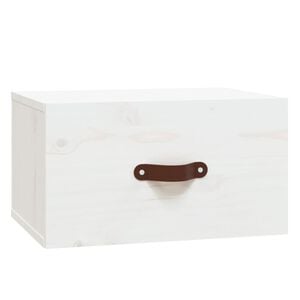 vidaXL V&auml;ggmonterade s&auml;ngbord vit 40x29,5x22 cm