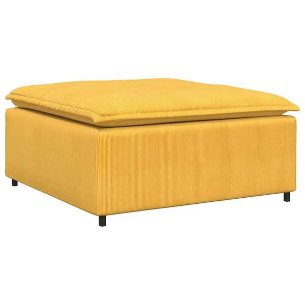 vidaXL Modulsoffa fotpallsmodul ljusgul 100x100x48 cm