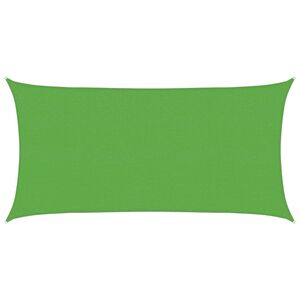 vidaXL Sols&auml;tt segel 2 x 6 m HDPE Rektangul&auml;r Ljusgr&ouml;n