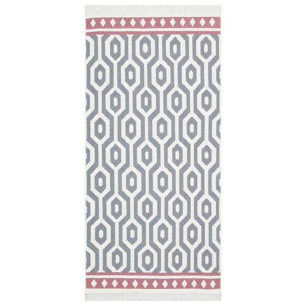 vidaXL Matta gr&aring; 100x200 cm bomull