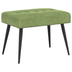 vidaXL B&auml;nk med knappar Ljusgr&ouml;n 60 x 40 x 45 cm Sammet