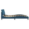 vidaXL Bed Frame with LED without Mattress "Hanko" Blue 120x200 cm Velvet