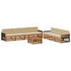 vidaXL Utomhussoffset med kudde 8 pcs Naturlig och Beige