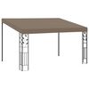 vidaXL V&auml;ggmonterad paviljong 4x3x2,5 m taupe