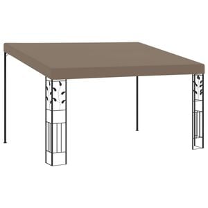 vidaXL V&auml;ggmonterad paviljong 4x3x2,5 m taupe
