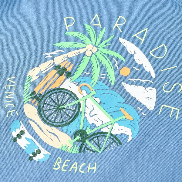 T-shirt f&ouml;r barn mellanbl&aring; 128