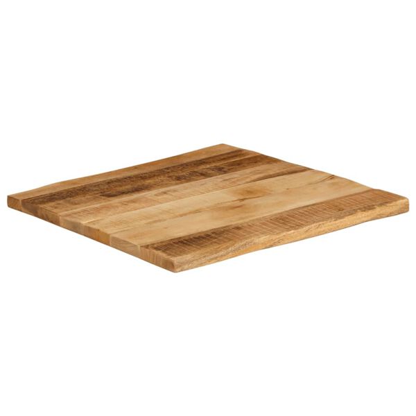 vidaXL Bordsskiva 80x80x3,8 cm levande kant massivt grovt mangoträ