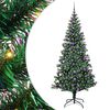 vidaXL Konstgjord F&ouml;rbelyst Julgran Gr&ouml;n 210 cm PVC och metall