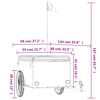 vidaXL Cykelvagn svart 45 kg järn