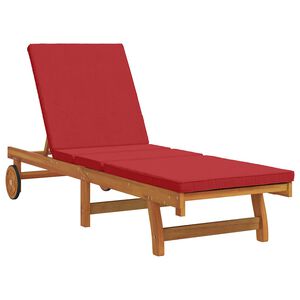 vidaXL Solstol Reclining Brun 63 x 199 x 85cm Massivt akaciatr&auml;
