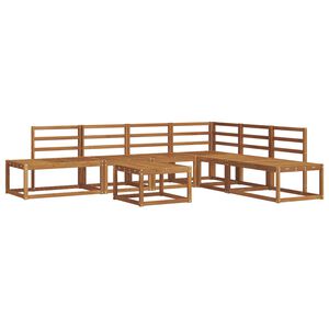 vidaXL Utomhussoffset 7 Stycke Naturf&auml;rg Massivt Akaciatr&auml;