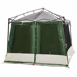 vidaXL Innert&auml;lt med tak med lagring Gr&ouml;n 291 x 291 x 240 cm taffeta