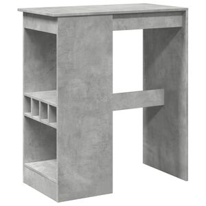 vidaXL Barbord med hyllor betonggr&aring; 90x47,5x103,5 cm konstruerat tr&auml;