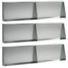 vidaXL St&ouml;dv&auml;gg 6 st 80 x 12 x 50 cm Galvaniserat st&aring;l Silver