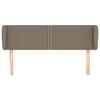 vidaXL S&auml;nggavel med kanter taupe 147x23x78/88 cm tyg