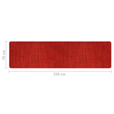 vidaXL Sovrumsmattor 3 st långhårig röd