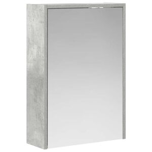 vidaXL Badrumsspegelsk&aring;p Betonggr&aring; 43 x 16 x 62.5 cm Konstruerat tr&auml;