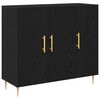 vidaXL Sideboard Svart Ek 90 x 34 x 80 cm Konstruerat tr&auml;