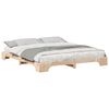vidaXL S&auml;ngram Brun 180 x 210 cm Massiv furu