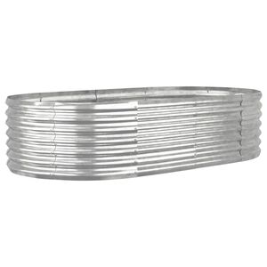 vidaXL Odlingsl&aring;da galvaniserat st&aring;l 152x80x36 cm silver