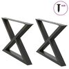vidaXL Soffbordsben 2 st antracit 70x(42-43,3) cm st&aring;l