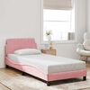 vidaXL Bed Frame with Headboard "Dover" Pink 90x200 cm Velvet