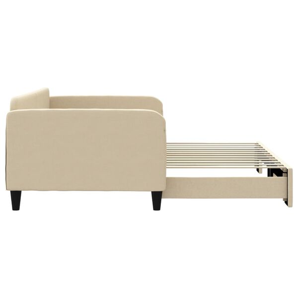 vidaXL Dagb&auml;dd utdragbar gr&auml;ddvit 100x200 cm tyg