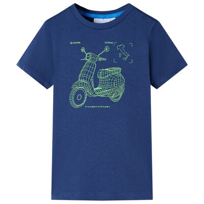 T-shirt för barn mörkblå 92