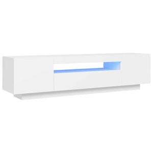 vidaXL TV-b&auml;nk med LED-belysning vit 160x35x40 cm