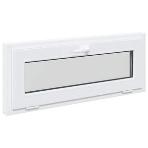 vidaXL K&auml;llarf&ouml;nster RISOR 100 x 40 cm PVC och glas Vit