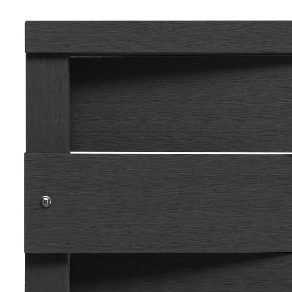 vidaXL Staketpanel WPC 170x180 cm svart