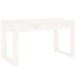 vidaXL Tr&auml;dg&aring;rdsb&auml;nk vit 80x38x45 cm massiv furu