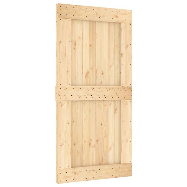 vidaXL D&ouml;rr NARVIK Naturf&auml;rg 100 x 210 cm Massiv furutr&auml;d&ouml;rr