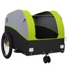 vidaXL Cykelvagn svart och grön 30 kg järn