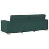 vidaXL Soffa 3 pcs M&ouml;rkgr&ouml;n 220 x 80 x 84 cm Linnenblandad tyg
