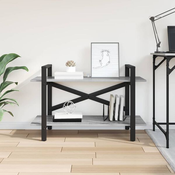 vidaXL Hyllsystem Gr&aring; Sonoma 100 x 33,5 x 64 cm Konstruerat tr&auml;