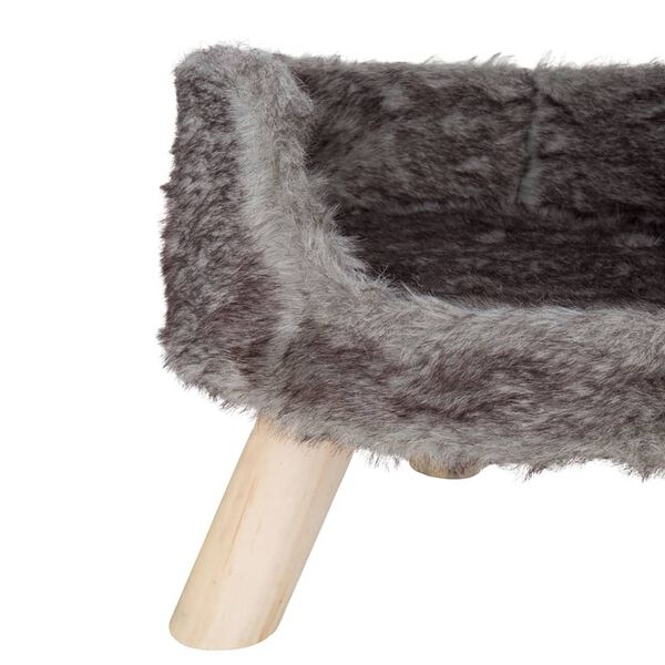 DISTRICT70 Kattb&auml;dd plysch NORDIC silver