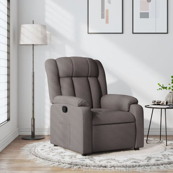 vidaXL Reclinerf&aring;t&ouml;lj taupe tyg