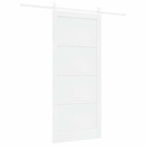 vidaXL Skjutd&ouml;rr Vit 93 x 211 cm Massiv furu