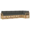 vidaXL Utomhussoffset 6 pcs Vit och antracit 308 x 130,5 x 73 cm