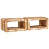 vidaXL S&auml;ngbord 2 pcs Brun 45 x 30 x 24 cm Massivt mangotr&auml;
