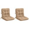 vidaXL 2-delade H&ouml;ga Ryggstolsdynor VIANEN 2 st 100% Polyester Sand