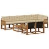 vidaXL Utomhussoffset 9 st Naturlig och Beige