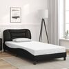 vidaXL Bed Frame without Mattress "Hvar" Black 100x200 cm Faux Leather